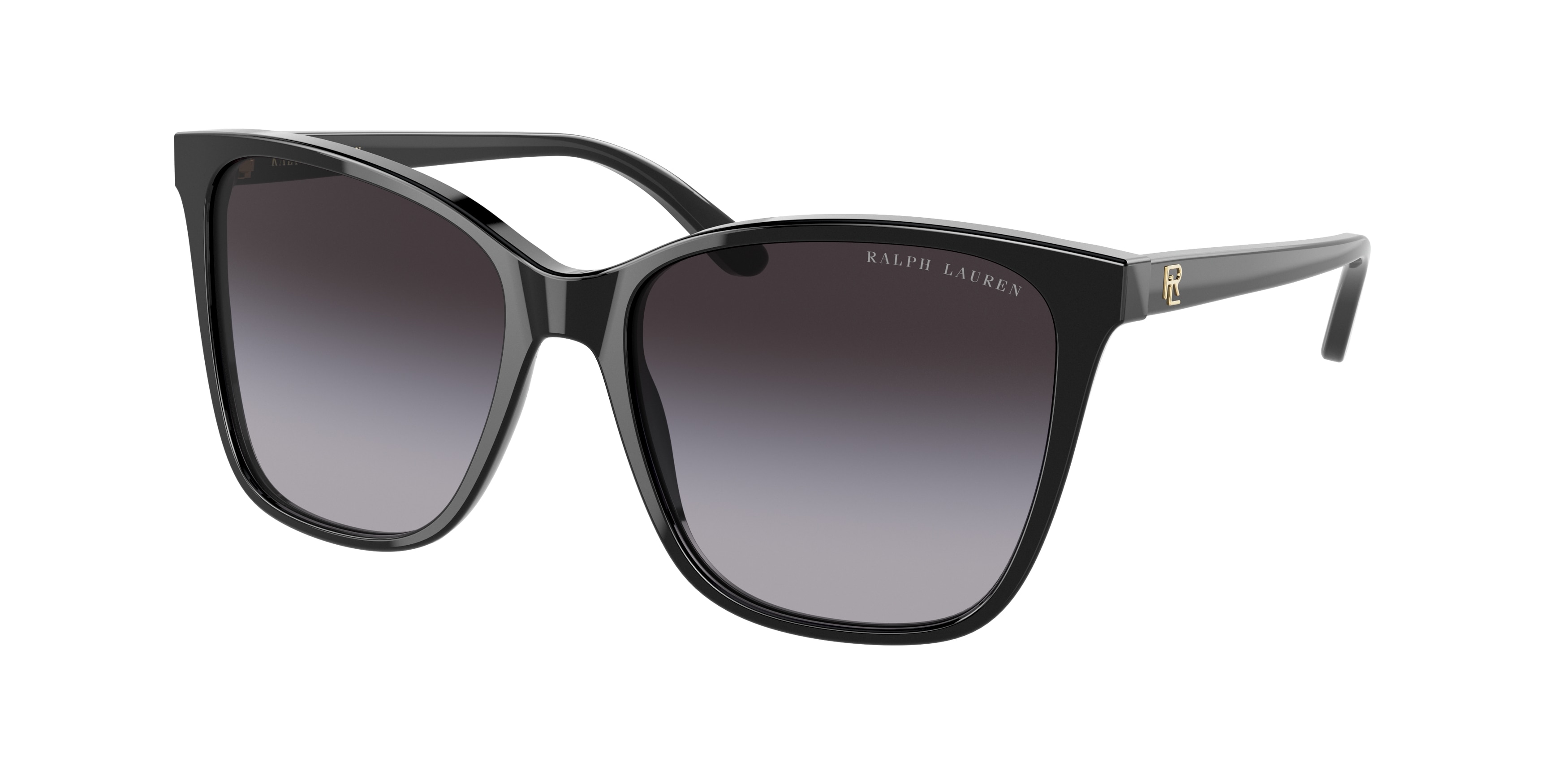 Ralph Lauren Damen RL8201 50018G Sonnenbrillen Acetat Schwarz Grau Pillow Normal Schattiert-image